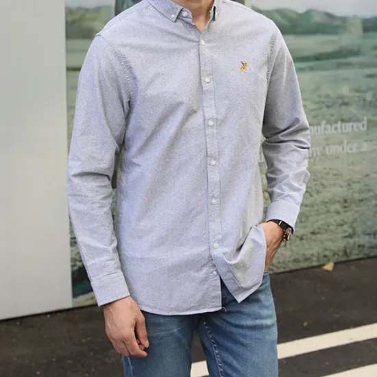 Hot OUKU Men's Shirt Dress Shirt Button Up Shirt Printing Wedding Daily White Dark Navy Blue Gray Long Sleeve Turndown Spring & Fall Clothing Apparel Button-Down