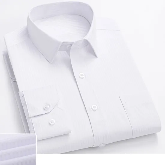 Hot OUKU Men's Shirt Dress Shirt Striped Wedding Office & Career White Light Purple Light Grey Dark Grey Long Sleeve Turndown Spring & Fall Clothing Apparel Print