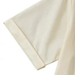 Hot OUKU Men's Shirt Guayabera Shirt Light Yellow Black White Light Green Pink Short Sleeve Turndown School Performance Embroidered Clothing Apparel Elegant Vacation Vintage Neutral