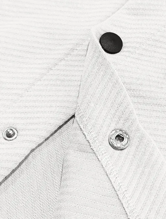Outlet OUKU Men's Shirt Jacket Transition Jacket Daily Wearproof Pocket Jacquard All Seasons Plain Casual Lapel Regular Black White Khaki Light Grey Dark Gray Jacket
