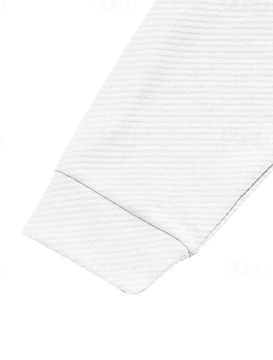 Outlet OUKU Men's Shirt Jacket Transition Jacket Daily Wearproof Pocket Jacquard All Seasons Plain Casual Lapel Regular Black White Khaki Light Grey Dark Gray Jacket
