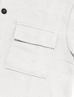 Outlet OUKU Men's Shirt Jacket Transition Jacket Daily Wearproof Pocket Jacquard All Seasons Plain Casual Lapel Regular Black White Khaki Light Grey Dark Gray Jacket