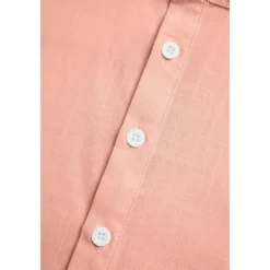 Clearance OUKU Men's Shirt Linen Shirt Band Collar Shirt Popover Shirt Summer Shirt Beach Wear Plain Vacation Curise Black White Pink Green Short Sleeve Henley Summer Clothing Apparel
