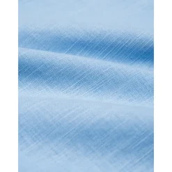 Hot OUKU Men's Shirt Linen Shirt Long Sleeve Solid Color Fold-over Collar Spring & Summer Street Daily Clothing Apparel Blue