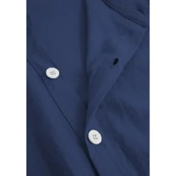 New OUKU Men's Shirt Linen Shirt Casual Shirt Cotton Shirt Plain Vacation Street Black White Pink Blue Short Sleeve Turndown Summer Clothing Apparel Button-Down