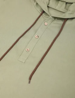 Online OUKU Men's Shirt Linen Shirt Calico Shirt Summer Shirt Beach Wear Plain Vacation Curise White Blue Brown Green Long Sleeve Hooded Spring & Summer Clothing Apparel
