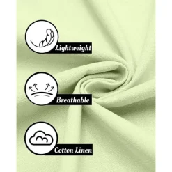 Best OUKU Men's Shirt Linen Shirt Summer Shirt Beach Wear Button Up Shirt Plain Vacation Casual Black White Blue Green Long Sleeve Lapel Spring & Summer Clothing Apparel