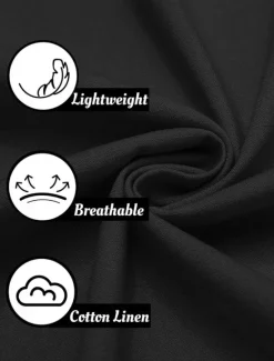 Online OUKU Men's Shirt Linen Shirt Summer Shirt Beach Wear Button Up Shirt Floral Vacation Curise Black White Pink Blue Long Sleeve Lapel Spring & Fall Clothing Apparel Splice