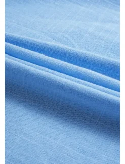 Clearance OUKU Men's Shirt Linen Shirt Summer Shirt Beach Wear Plain Vacation Casual Black White Blue Green Long Sleeve Lapel Spring & Summer Clothing Apparel