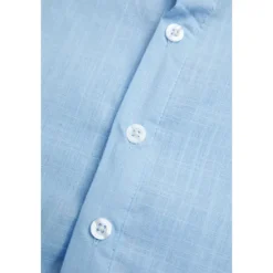 Outlet OUKU Men's Shirt Linen Shirt Summer Shirt Beach Wear Button Up Shirt Plain Vacation Curise White Pink Light Blue Sleeveless Collar Summer Spring Clothing Apparel