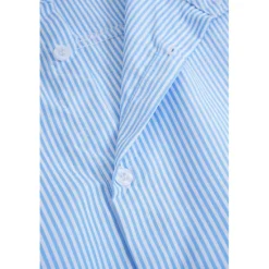 Clearance OUKU Men's Shirt Summer Shirt Beach Wear Button Up Shirt Casual Shirt Striped Shirt Pink Green Dark Gray Light Blue Long Sleeve Plain Band Collar Daily Vacation Splice Clothing Apparel Fashion Casual