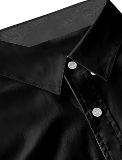 Outlet OUKU Men's Shirt Summer Shirt Button Up Shirt Casual Shirt Black White Blue Orange Long Sleeve Color Block Turndown Daily Vacation Clothing Apparel Fashion Casual Comfortable