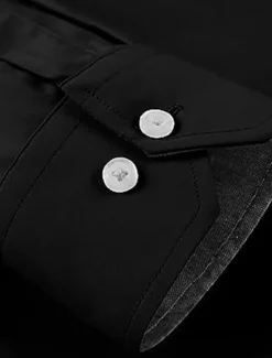 Outlet OUKU Men's Shirt Summer Shirt Button Up Shirt Casual Shirt Black White Blue Orange Long Sleeve Color Block Turndown Daily Vacation Clothing Apparel Fashion Casual Comfortable