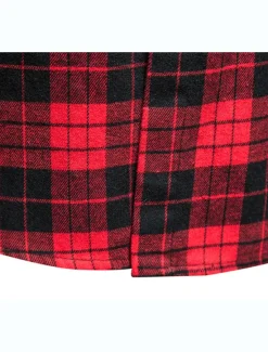 Outlet OUKU Men's Shirt Summer Shirt Casual Shirt Button Up Shirt Checked Shirts Black Wine Red khaki Gray Sleeveless Plaid Graphic Prints Turndown Vacation Street Print Clothing Apparel Cotton Cotton Blend