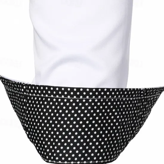 Outlet OUKU Men's Shirt Summer Shirt Casual Shirt Beach Shirt Collared Shirt Button Up Shirt Black White Red Long Sleeve Polka Dot Lapel Vacation Hawaiian Pocket Clothing Apparel Polyester Fashion Casual