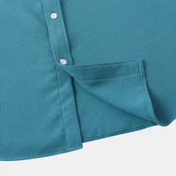 Sale OUKU Men's Shirt Summer Shirt Casual Shirt Beach Shirt Button Up Shirt White Light Green Navy Blue Blue Purple Short Sleeve Plain Lapel Vacation Hawaiian Pocket Clothing Apparel Polyester Fashion Casual