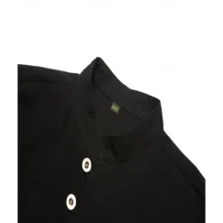 Online OUKU Men's Shirt Summer Shirt Casual Shirt Beach Shirt Button Up Shirt Black White Pink Orange Army Green Long Sleeve Plain Grandad Collar Vacation Hawaiian Buttons Clothing Apparel Fashion Casual