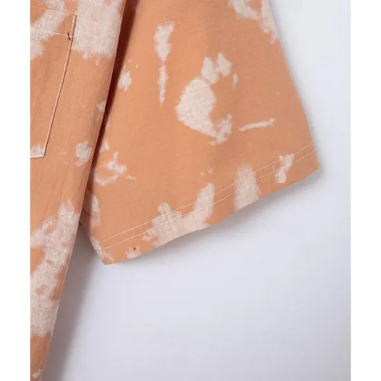 Sale OUKU Men's Shirt Summer Shirt Casual Shirt Beach Shirt Button Up Shirt Light Green Pink Wine Orange khaki Short Sleeve Tie Dye Lapel Vacation Hawaiian Front Pocket Clothing Apparel Fashion Casual
