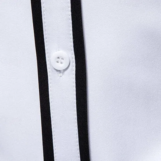 Online OUKU Men's Shirt Summer Shirt Casual Shirt Beach Shirt Button Up Shirt Black White Long Sleeve Floral Lapel Vacation Hawaiian Tassel Fringe Clothing Apparel Polyester Fashion Casual Comfortable