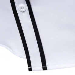 Online OUKU Men's Shirt Summer Shirt Casual Shirt Beach Shirt Button Up Shirt Black White Long Sleeve Floral Lapel Vacation Hawaiian Tassel Fringe Clothing Apparel Polyester Fashion Casual Comfortable