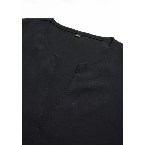 Online OUKU Men's Shirt Thobe Djellaba Summer Shirt Tunic Shirts Qamis Black / Gray White Dusty Blue Green Long Sleeve Plain V Neck Street Daily Clothing Apparel Cotton Casual Comfortable