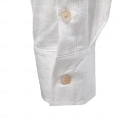 Online OUKU Men's Shirt White Navy Blue khaki Long Sleeve Solid Color Standing Collar Outdoor Causal Ruched Clothing Apparel Daily Casual Daily Leisure