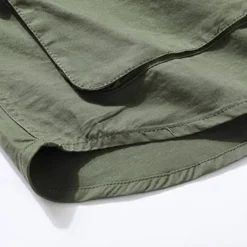 Sale OUKU Men's Shirt Workwear Shirts Casual Shirt Work Shirt Button Up Shirt Cargo Shirt Black khaki Army Green Long Sleeve Plain Turndown Vacation Holiday Front Pocket Clothing Apparel Fashion Casual