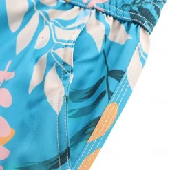 Discount OUKU Men's Shorts Beach Shorts Drawstring Graphic Leaf Animal Breathable Quick Dry Knee Length Outdoor Vacation Home Vacation Ethnic Style Lake blue ArmyGreen Stretchy