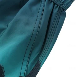 Discount OUKU Men's Shorts Beach Shorts Pocket Drawstring Print Graphic Leaf Tree Breathable Quick Dry Knee Length Outdoor Vacation Home Vacation Ethnic Style Lake blue Dark Blue / Red Micro-elastic