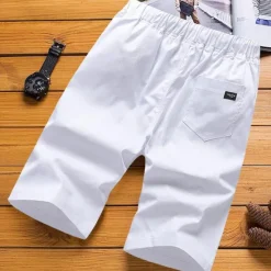 Discount OUKU Men's Shorts Casual Shorts Drawstring Elastic Waist Straight Leg Solid Color Knee Length Sports Outdoor Streetwear Fashion Casual Black White