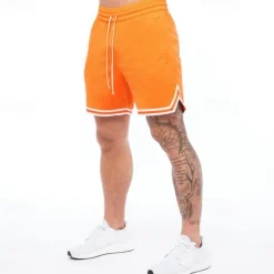 Discount OUKU Men's Shorts Casual Shorts Gym Shorts Mesh Shorts Pocket Drawstring Elastic Waist Plain Comfort Breathable Short Outdoor Daily Gym Sports Athletic Black Blue
