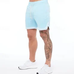 Discount OUKU Men's Shorts Casual Shorts Gym Shorts Mesh Shorts Pocket Drawstring Elastic Waist Plain Comfort Breathable Short Outdoor Daily Gym Sports Athletic Black Blue