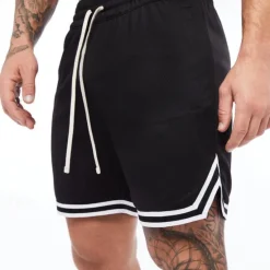 Discount OUKU Men's Shorts Casual Shorts Gym Shorts Mesh Shorts Pocket Drawstring Elastic Waist Plain Comfort Breathable Short Outdoor Daily Gym Sports Athletic Black Blue