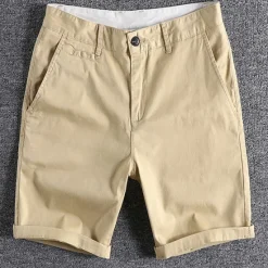 New OUKU Men's Shorts Chino Shorts Bermuda shorts Pocket Plain Comfort Breathable Outdoor Daily Going out Fashion Streetwear Black Red