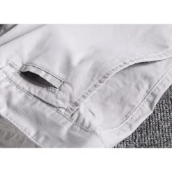 New OUKU Men's Shorts Chino Shorts Bermuda shorts Pocket Plain Comfort Breathable Outdoor Daily Going out Fashion Streetwear Black Red