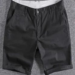 New OUKU Men's Shorts Chino Shorts Bermuda shorts Pocket Plain Comfort Breathable Outdoor Daily Going out Fashion Streetwear Black Red