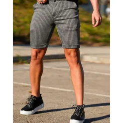 New OUKU Men's Shorts Chino Shorts Bermuda shorts Pocket Plaid Comfort Breathable Outdoor Daily Going out Fashion Streetwear Black Yellow