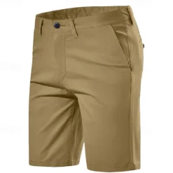 OUKU Men's Shorts Chino Shorts Bermuda shorts Pocket Plain Comfort Breathable Outdoor Daily Going out Fashion Casual Yellow Red