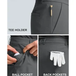 Clearance OUKU Men's Shorts Dress Shorts Summer Shorts Golf Shorts Pocket Straight Leg Plain Breathable Quick Dry Knee Length Outdoor Business Daily Fashion Casual / Sporty Black White