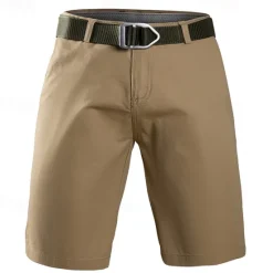 Online OUKU Men's Shorts Dress Shorts Summer Shorts Work Shorts Golf Shorts Buttons Multi Pocket Plain Comfort Wearable Knee Length Outdoor Sport Daily Fashion Casual Black Brown