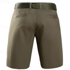 Online OUKU Men's Shorts Dress Shorts Summer Shorts Work Shorts Golf Shorts Buttons Multi Pocket Plain Comfort Wearable Knee Length Outdoor Sport Daily Fashion Casual Black Brown