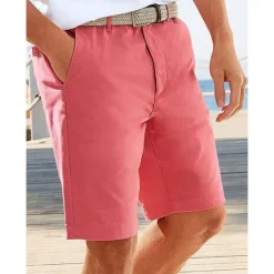 Hot OUKU Men's Shorts Dress Shorts Work Shorts Casual Shorts Golf Shorts Pocket Straight Leg Solid Colored Comfort Wearable Knee Length Outdoor Daily Streetwear Stylish Pink Navy Blue