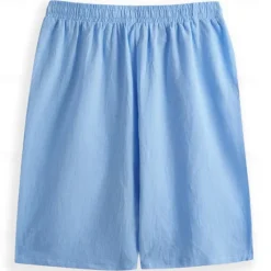 Outlet OUKU Men's Shorts Linen Shorts Summer Shorts Pocket Drawstring Elastic Waist Plain Comfort Breathable Short Casual Daily Holiday Fashion Classic Style Black White
