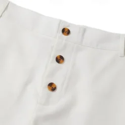 Online OUKU Men's Shorts Linen Shorts Summer Shorts Beach Shorts Buttons Pocket Straight Leg Plain Comfort Breathable Short Casual Daily Holiday Fashion Designer Black White