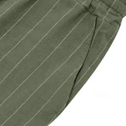 Discount OUKU Men's Shorts Linen Shorts Summer Shorts Beach Shorts Pocket Drawstring Elastic Waist Stripes Comfort Breathable Short Vacation Holiday Beach Hawaiian Boho Black White