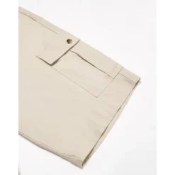 Outlet OUKU Men's Shorts Linen Shorts Summer Shorts Front Pocket Straight Leg Plain Comfort Breathable Knee Length Party Outdoor Casual Fashion Basic White Khaki