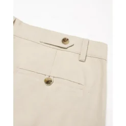 Outlet OUKU Men's Shorts Linen Shorts Summer Shorts Front Pocket Straight Leg Plain Comfort Breathable Knee Length Party Outdoor Casual Fashion Basic White Khaki