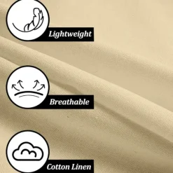 Outlet OUKU Men's Shorts Linen Shorts Summer Shorts Front Pocket Straight Leg Plain Comfort Breathable Knee Length Party Outdoor Casual Fashion Basic White Khaki