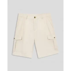 Outlet OUKU Men's Shorts Linen Shorts Summer Shorts Front Pocket Straight Leg Plain Comfort Breathable Knee Length Party Outdoor Casual Fashion Basic White Khaki