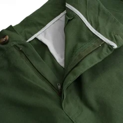Hot OUKU Men's Shorts Linen Shorts Summer Shorts Pocket Plain Comfort Breathable Short Casual Daily Holiday Fashion Classic Style Army Green